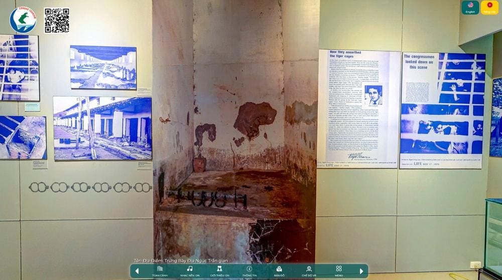 Khu trưng bày chủ đề “Côn Đảo - Địa ngục trần gian” trong Bảo tàng Côn Đảo (Nguồn: Du lịch Côn Đảo 360°)